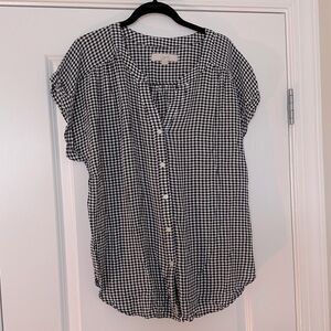 LOFT checked button front shirt